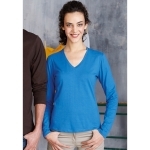 Tee-Shirt col V 180g femme