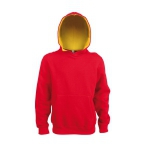 Sweat-shirt capuche contrastée enfant