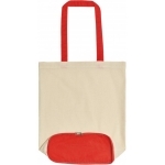 Sac pliable en coton bicolore 120 g/m²