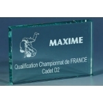 Trophée en verre rectangle