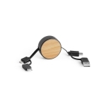 Câble USB 6 en 1 en ABS recyclé et bambou