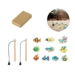 Jeu de pêche composé de 10 poissons en bois idéal pour les enfants