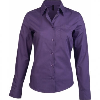 Chemise polycoton 100g femme avec poche