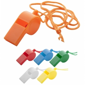 Sifflet avec cordelette de couleur assorti