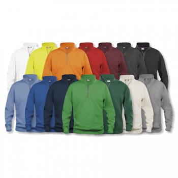 Sweat-shirt col zippé 280g unisexe