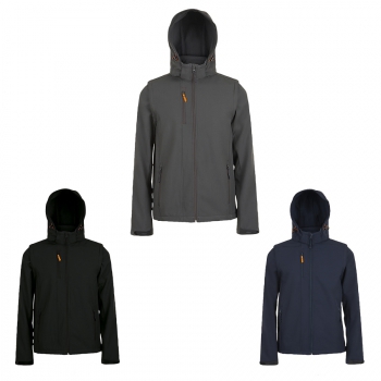 Veste softshell à capuche et manches amovibles