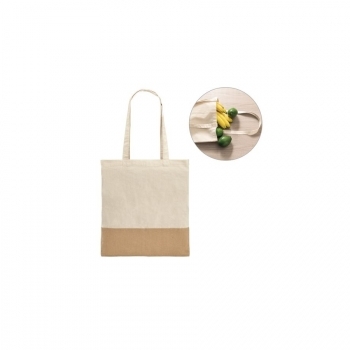 Sac shopping coton effet jute