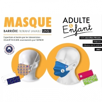 Masque barrière filtrant UNS1