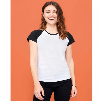 Tee-shirt bicolore 150g femme