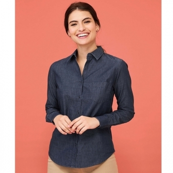 CHEMISE denim femme avec poche