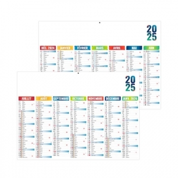 Calendrier bancaire arlequin