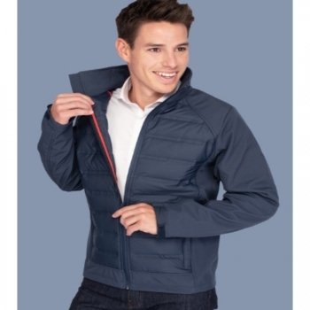 Blouson matelassé bi-matière Homme