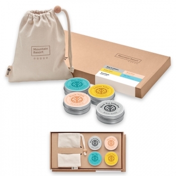 Coffret beauté et soin végan avec pochette en coton biologogique