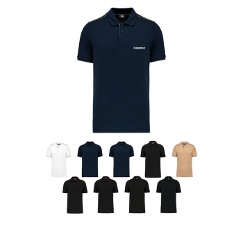 Polo contrasté manches courtes homme 220 g/m²