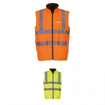 Bodywarmer fluo réversible 