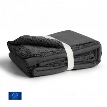 Plaid en microfibre recyclée GRS avec une face Sherpa