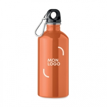 Bouteille en acier inoxydable recyclé avec mousqueton 500 mL