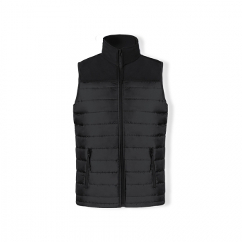 Veste mixte matelassée bi-matière sans manches