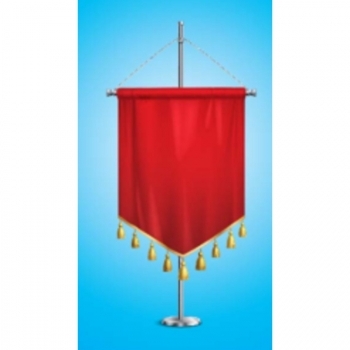 Fanion en satin laminé 450 g/m²