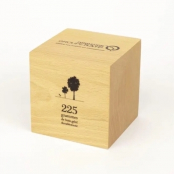 Presse-papier cube en bois massif Made in France