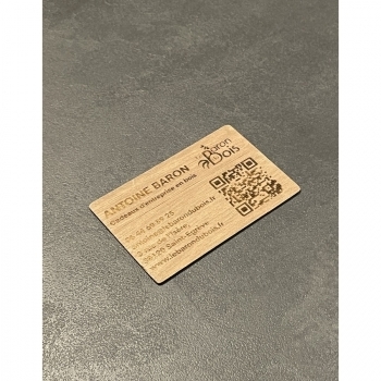 Carte de visite en bois