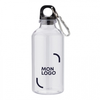 Bouteille transparente en rPET 400 mL 